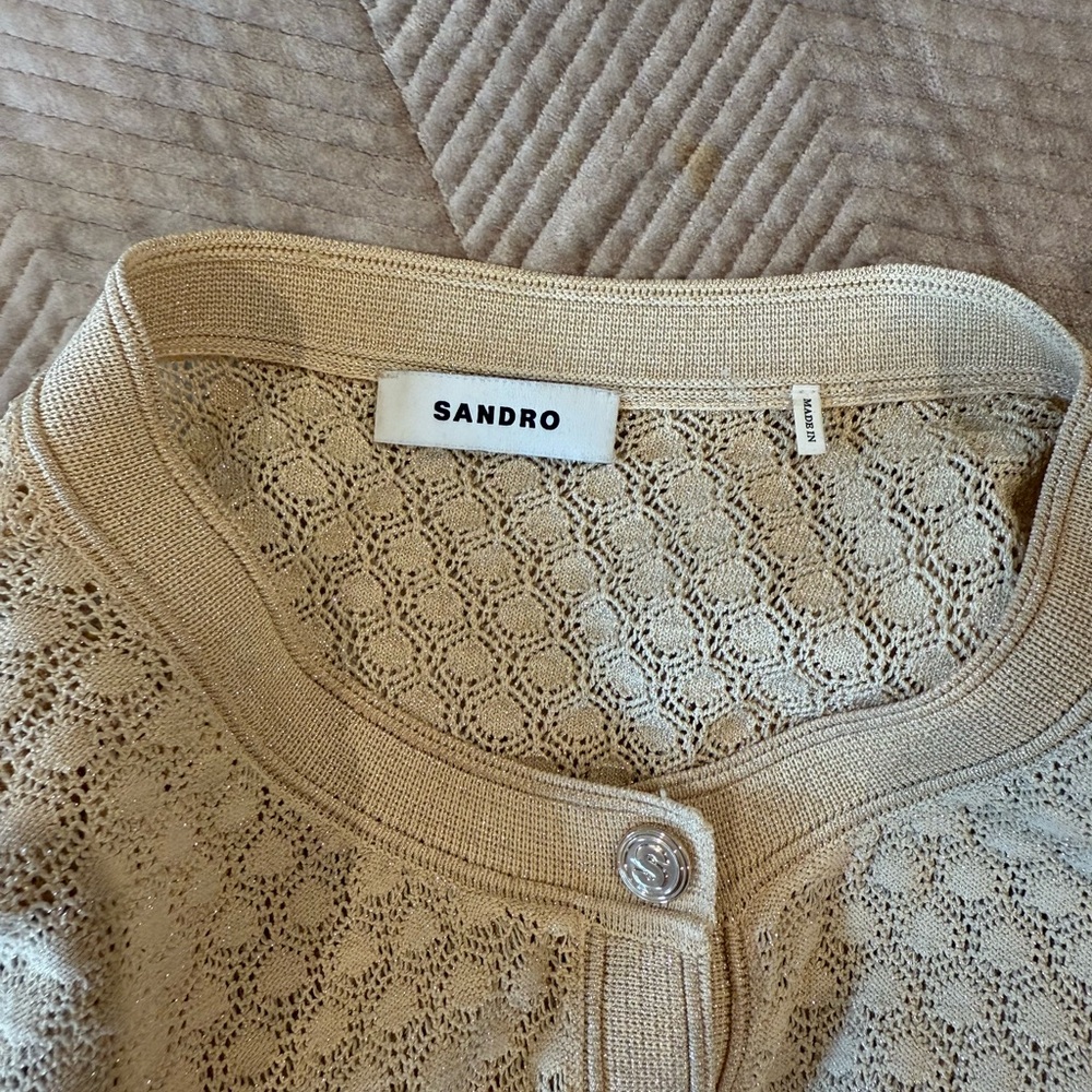Sandro Beige Button-Down knit dress - Picture 4 of 7